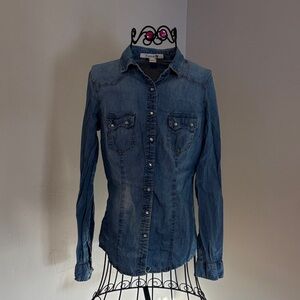 Forever 21 Blue Denim Shirt